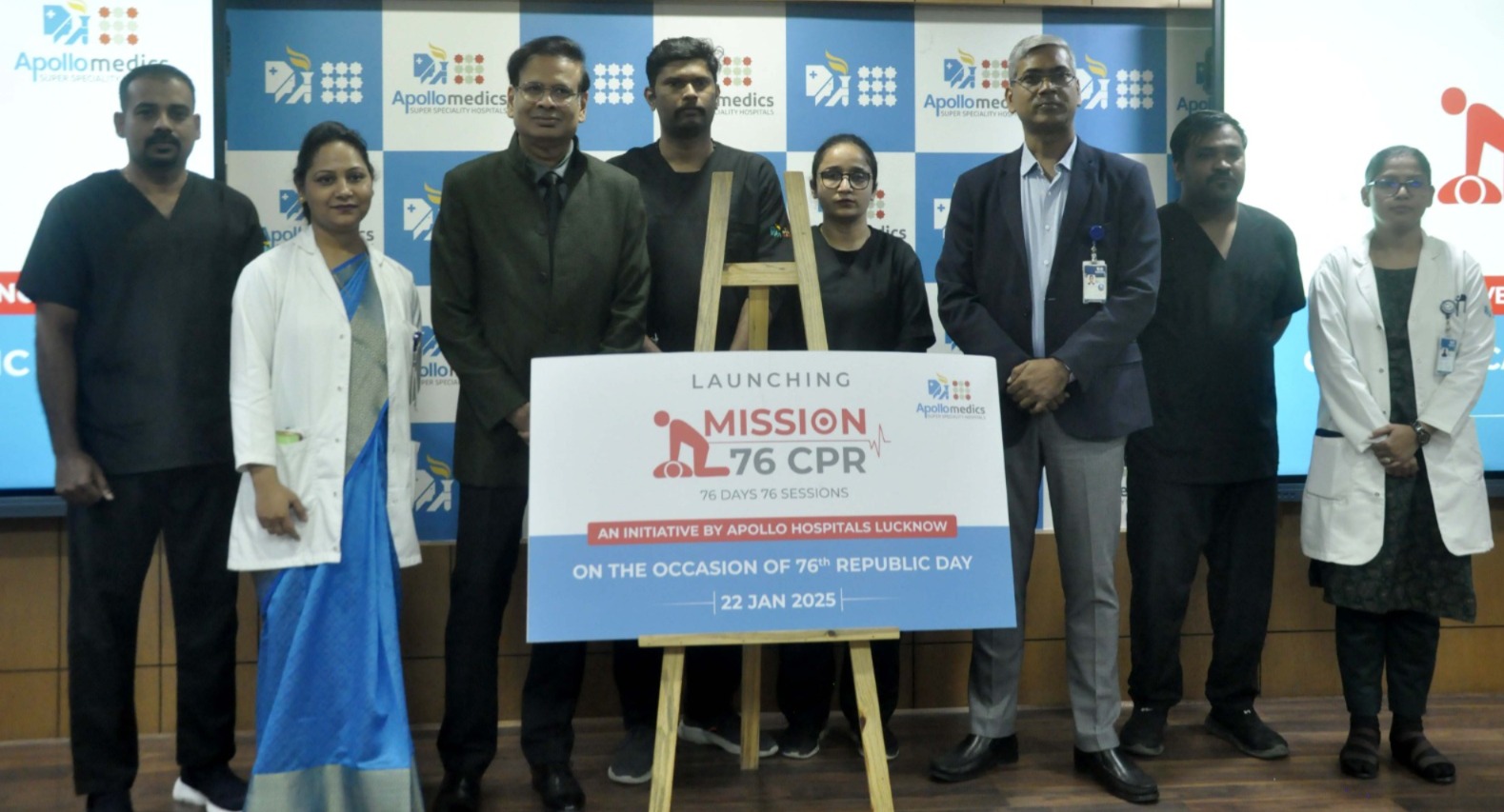 Mission-76: 76 Days, 76 Sessions, A Pledge by Apollomedics Hospital to Make Every Citizen a Life-Saver on the 76th Republic Day